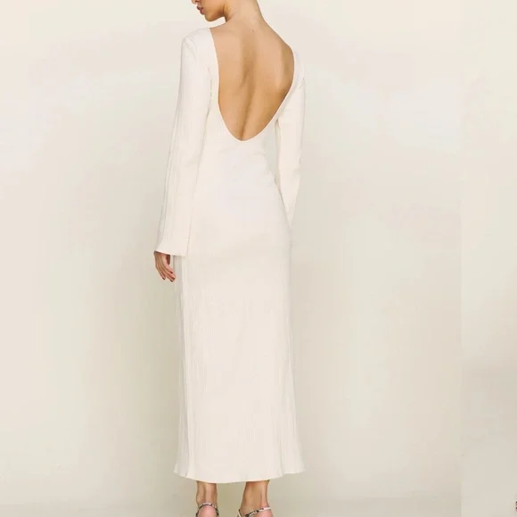 ***SOLD***Reformation Backless Cream Dress (Size Large) - Picture 2 of 5